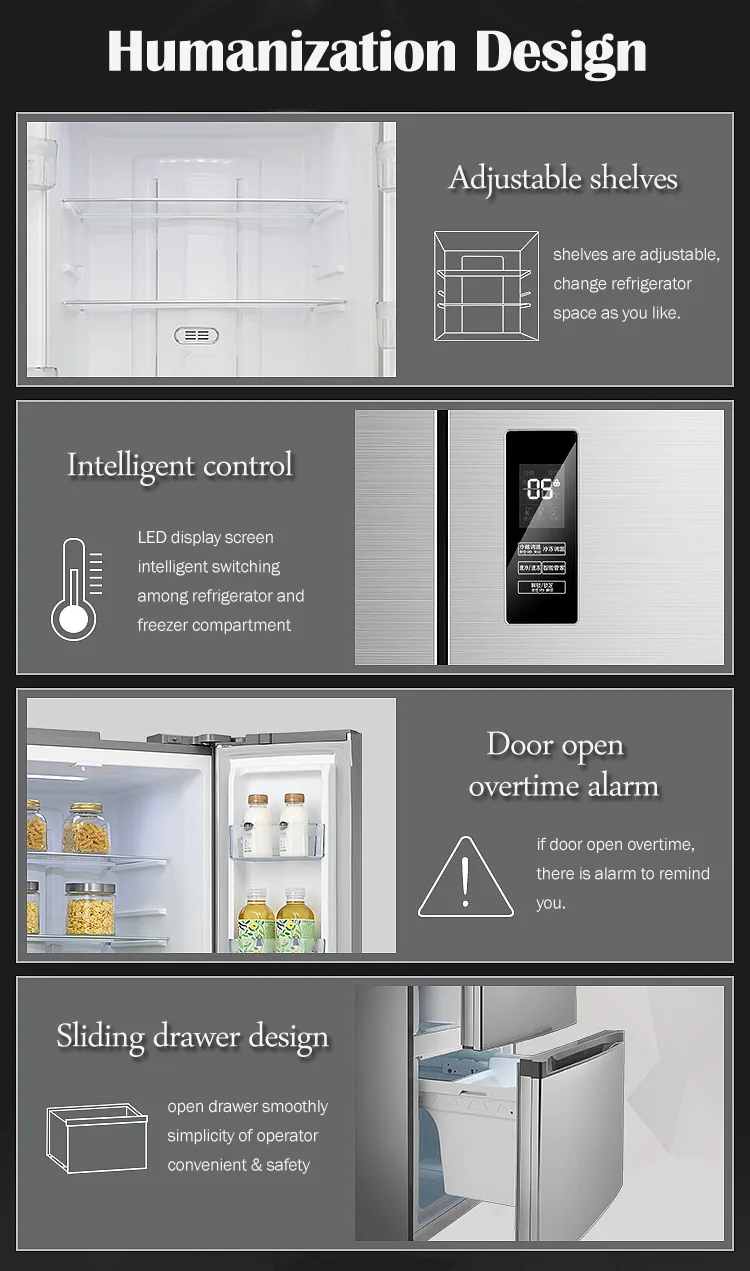 Black Glass Door French Door Refrigerator