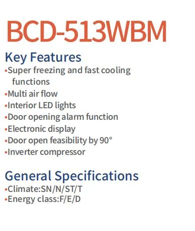 Bcd-513wbm Household Big Capacity French Door Refrigerator