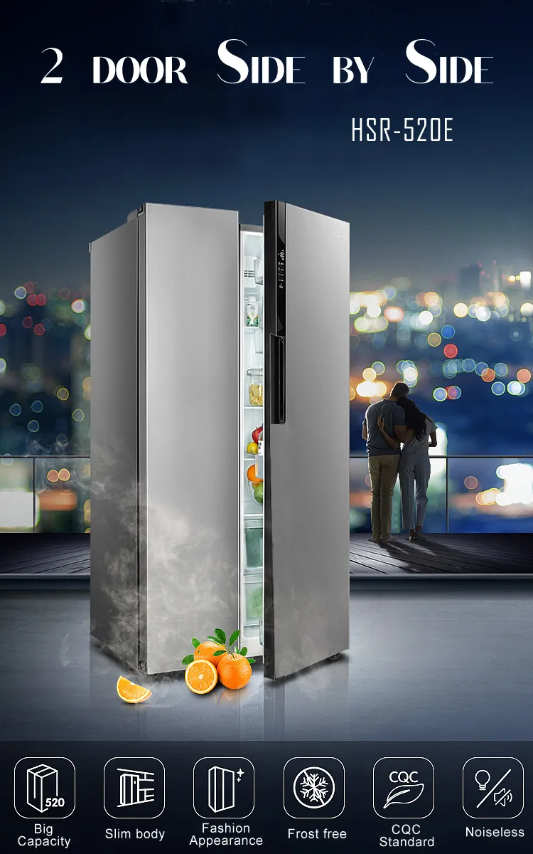 380L Side by Side Refrigerator with Water Dispenser and French Door