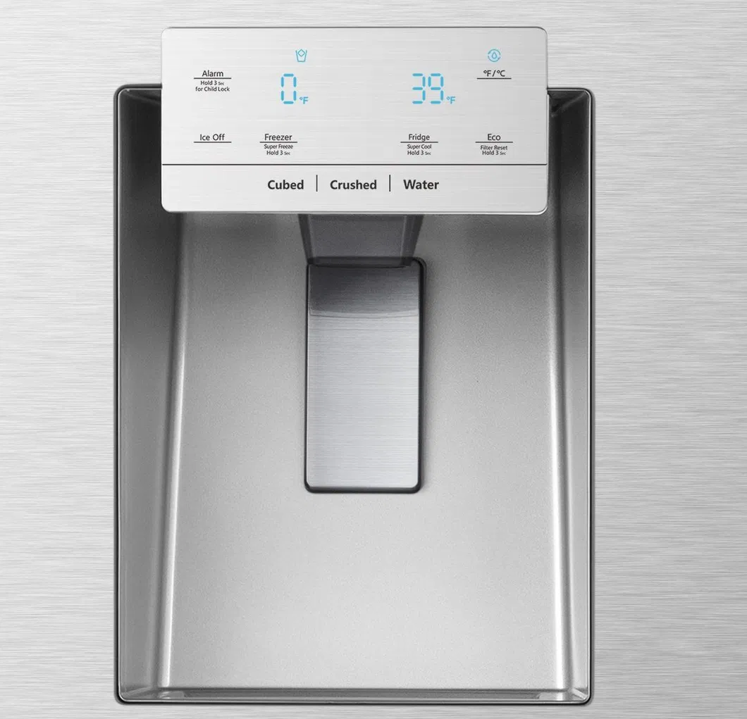 Smad Home 3 Door No Frost French Door Refrigerator with Ice Dispenser