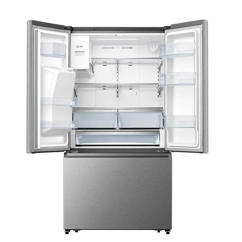 Smad Home 3 Door No Frost French Door Refrigerator with Ice Dispenser