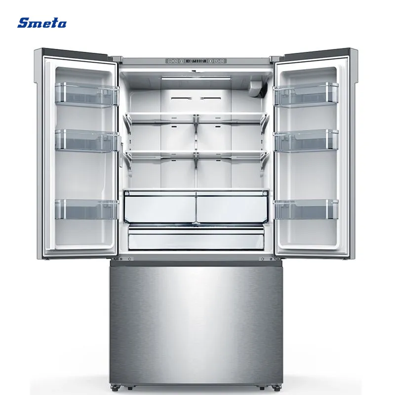 Smeta 26.6 Cuft French Door Fridge Smart Refrigerator with Ice Maker