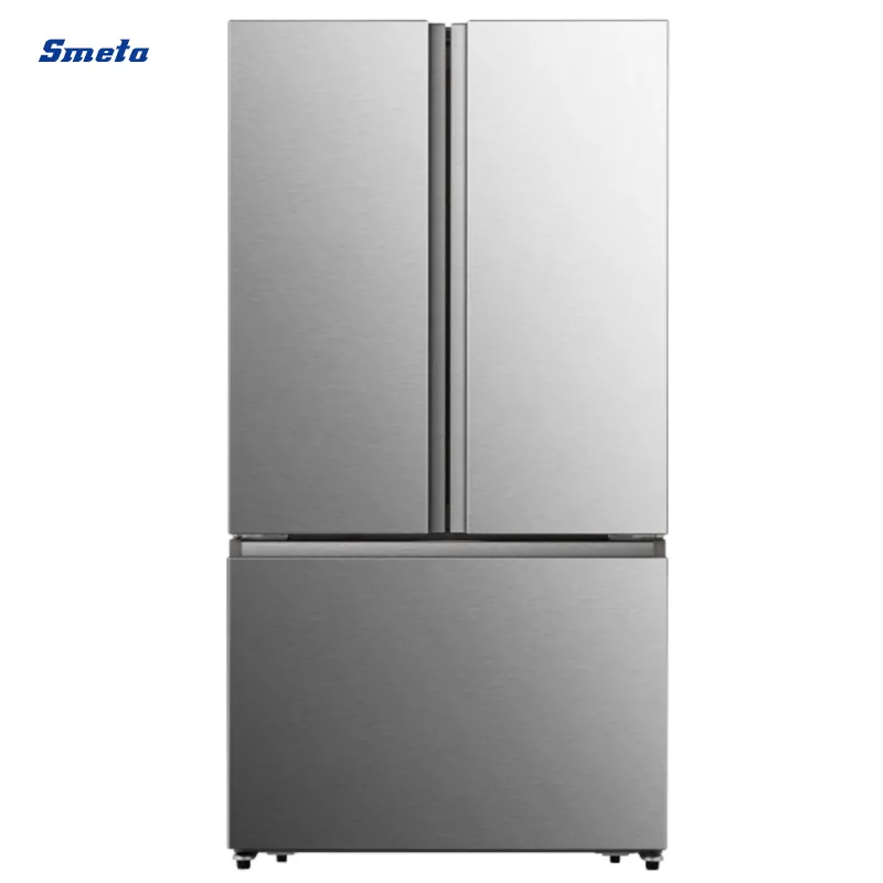 Smeta 26.6 Cuft French Door Fridge Smart Refrigerator with Ice Maker
