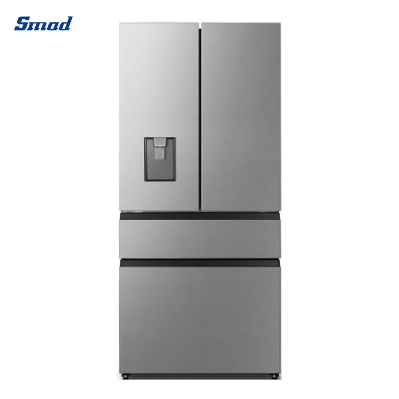 Smad Large Capacity Big Chill Kitchen Automatic Ice Maker Anto Water Dispenser Sslook Inverter French Double Door Bottom Freezer Refrigerator for Home Use