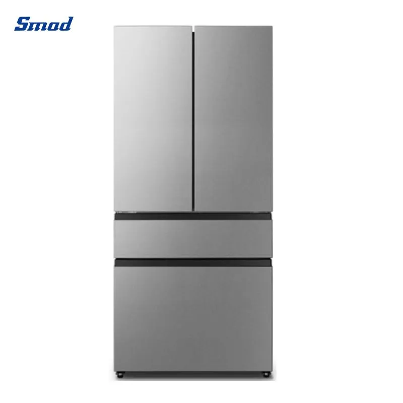 Smad Large Capacity Big Chill Kitchen Automatic Ice Maker Anto Water Dispenser Sslook Inverter French Double Door Bottom Freezer Refrigerator for Home Use