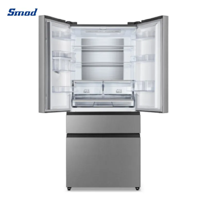 Smad Large Capacity Big Chill Kitchen Automatic Ice Maker Anto Water Dispenser Sslook Inverter French Double Door Bottom Freezer Refrigerator for Home Use
