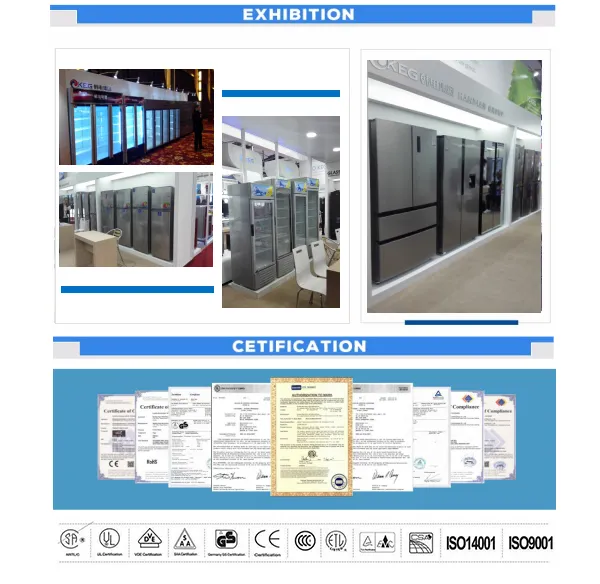 168L Home Use Double Door Fridge Upright Top Half Freezer Half Refrigerator