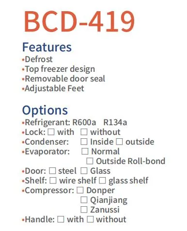 Bcd-419 Defrost Double Door Refrigerator Energy Consumption