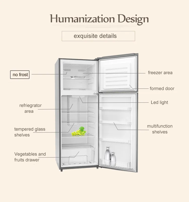 2025 Haiser No Frost Inverter Double Door Refrigerators Fridge