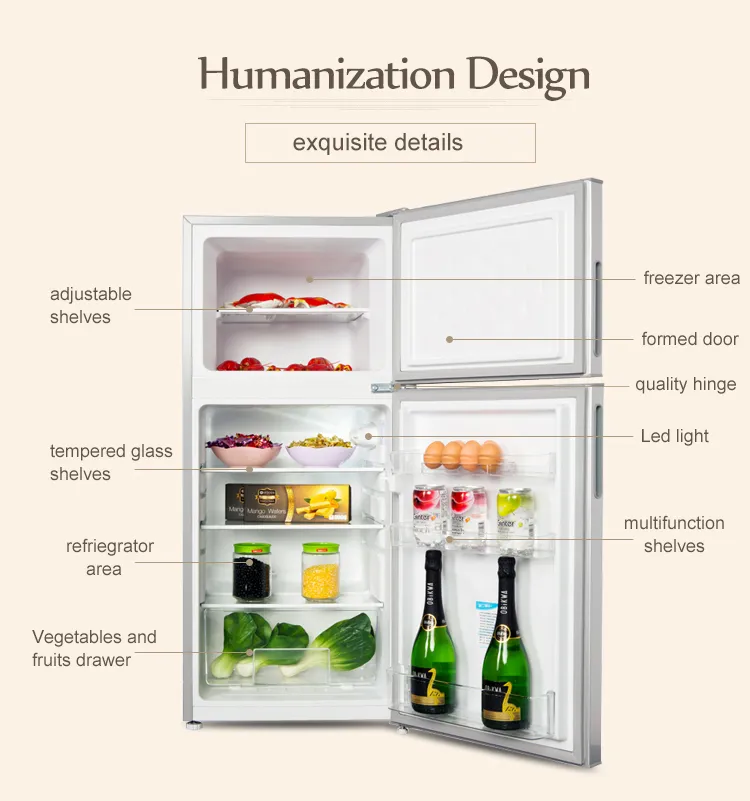 220V/110V 60Hz Voltage OEM Double Door Inverter Refrigerator Black Stainless Steel High Quality Promotion Water Dispenser Manufacturer Factory Prices