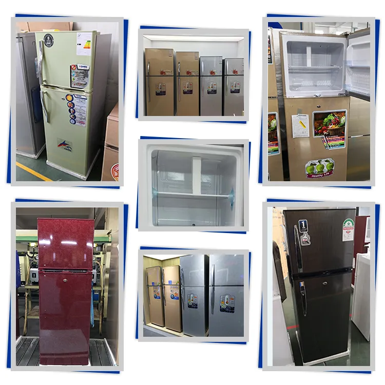 302L 550mm Width Upright Double Glass Door Refrigerator Top Freezer Fridge