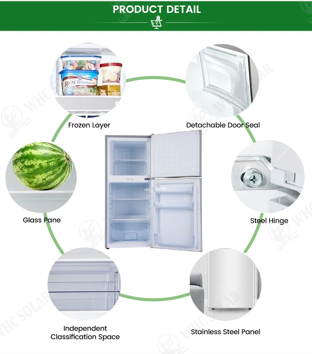 Whc Hot Selling Double Door Top Freezer Home Use Top-Freezer Refrigerator