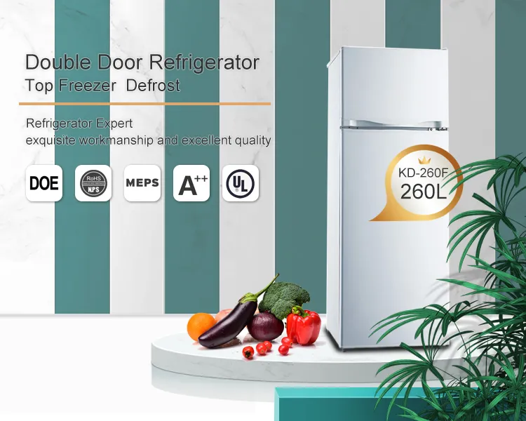 260L Factory Price Kitchen Household Double Door Refrigerator