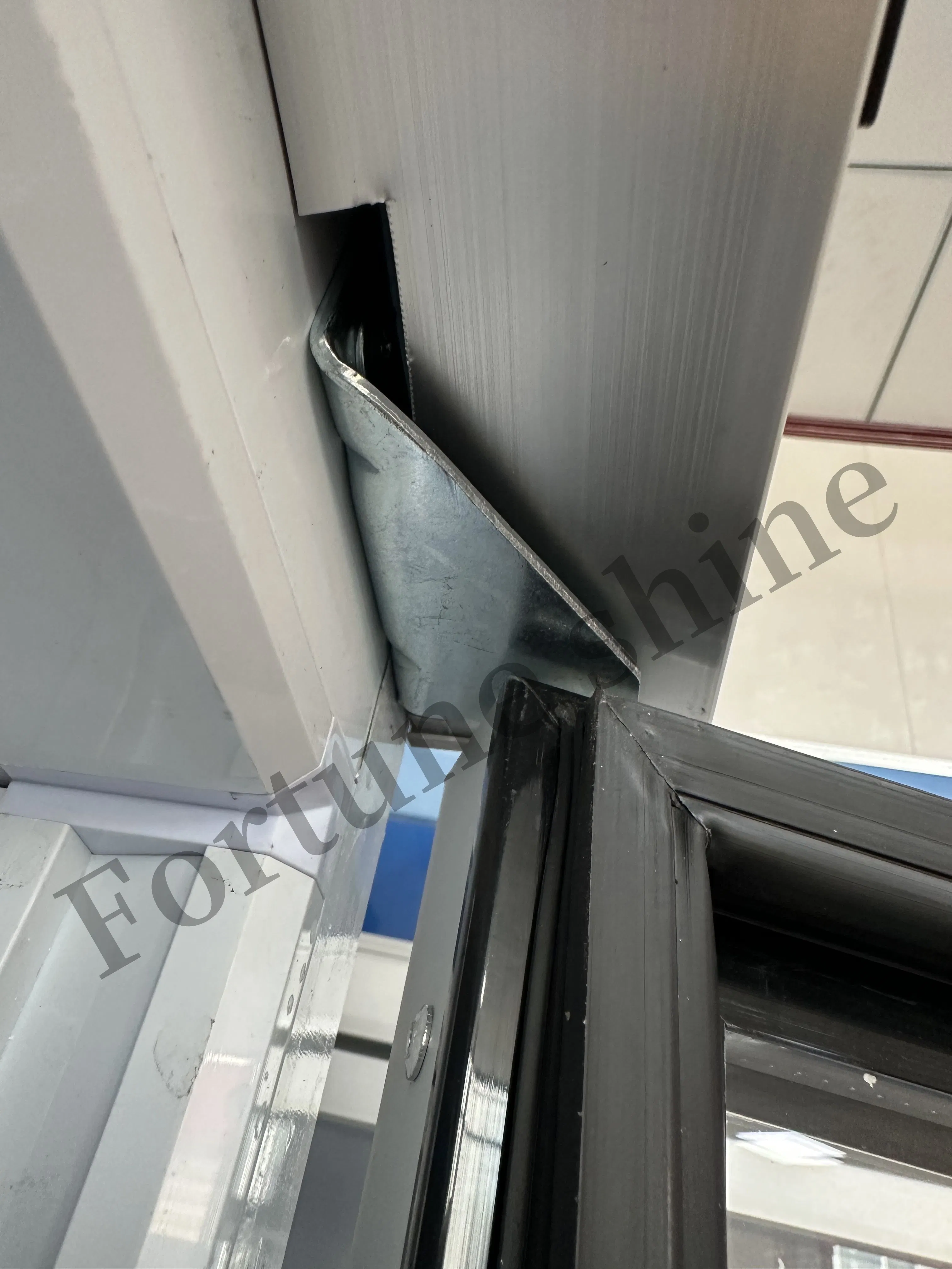 Double Door Upright with Rose Gold Handle Beverage Refrigerator