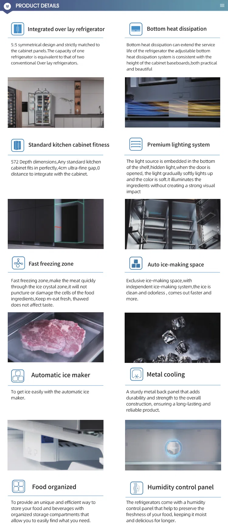 Yunlei-220V/110V 60Hz Voltage OEM Double Door Defrost Refrigerator Black Stainless Steel Factory Prices