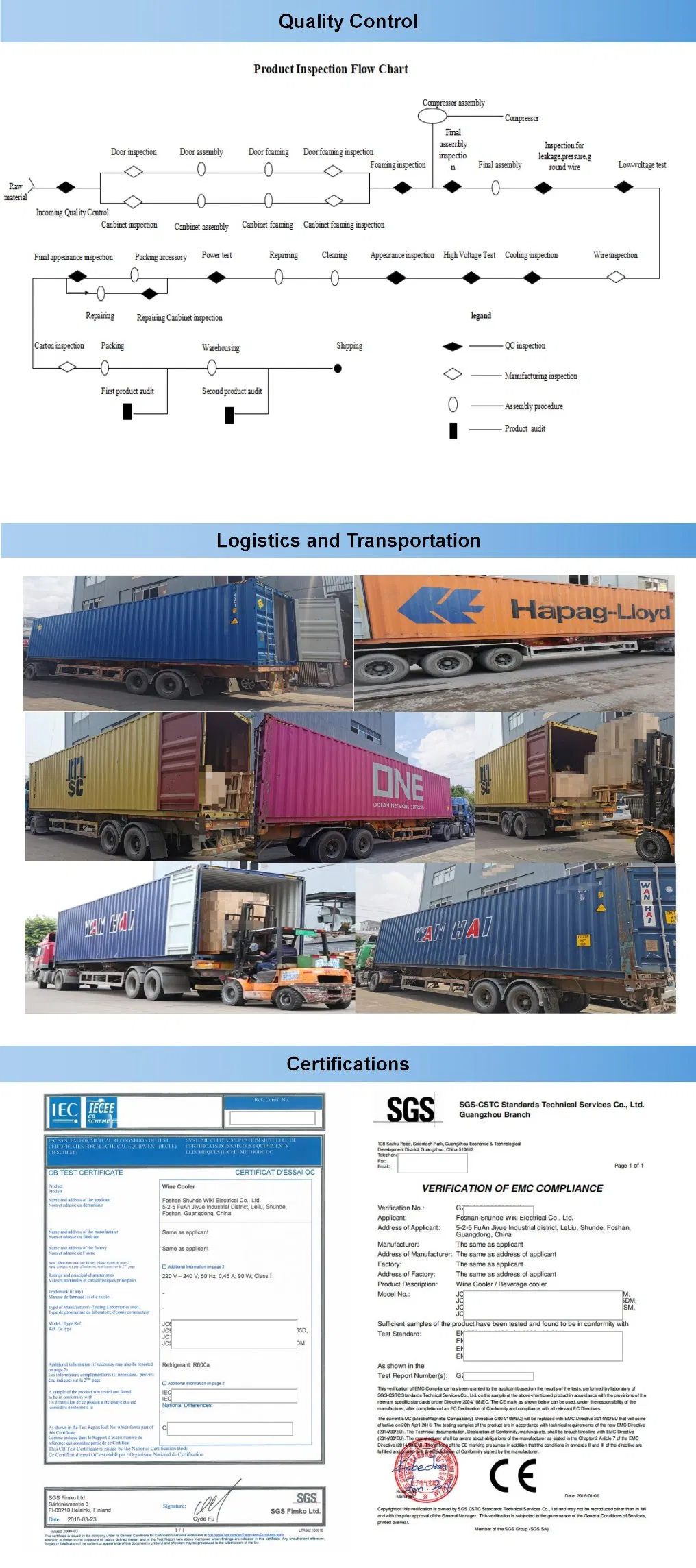 Factory Direct 120L Double Doors Wine Refrigerator with CE