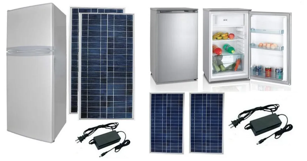 Cheap Price Solar Power Double Door DC 12V 24V Solar Fridges Freezers Refrigerators