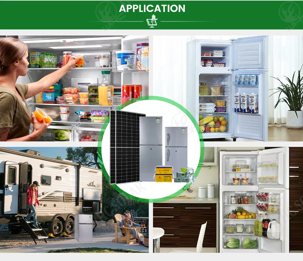 50L 90L 98L 108L 118L 142L Upright Home Double Door 12V 24V DC Compressor AC Kerosene LPG Gas Powered Stainless Steel Fridge Absorption Top Freezer Refrigerator