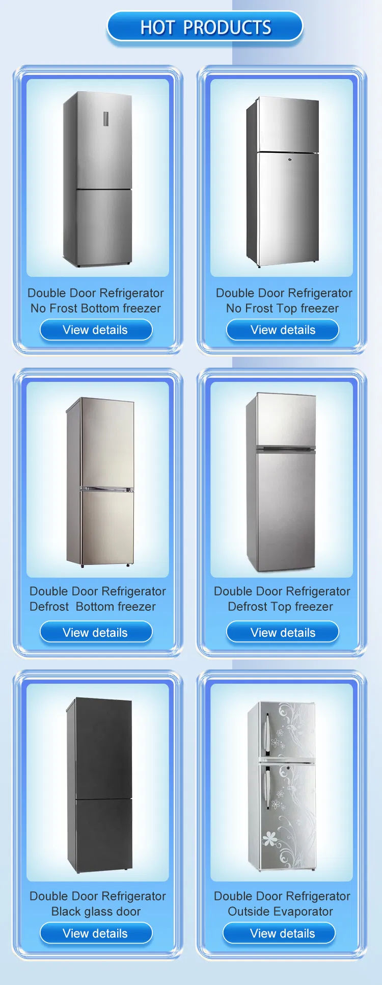 400L Professional Supplier Morden Style Double Door China Refrigerator Price