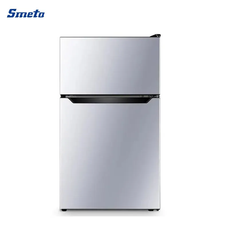 Smeta 3.3 Cuft Home Dorm Top Mounted Freezer Double Door Refrigerator Fridge
