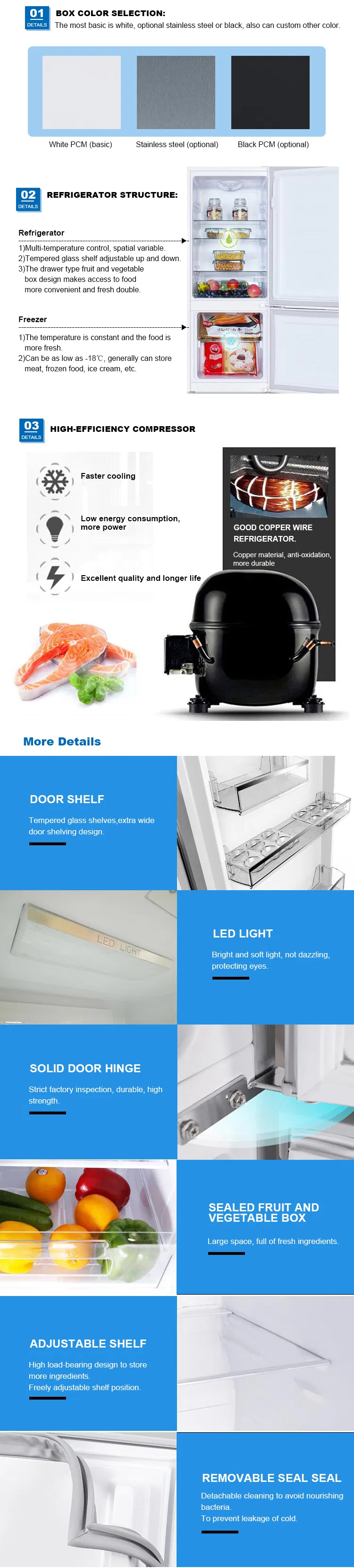 Mute, Support Freezing, Refrigeration Double Door Refrigerator