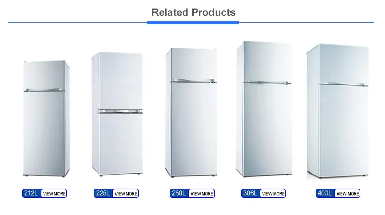 210L Defrost Double Door Top Freezer Refrigerator with Water Dispenser