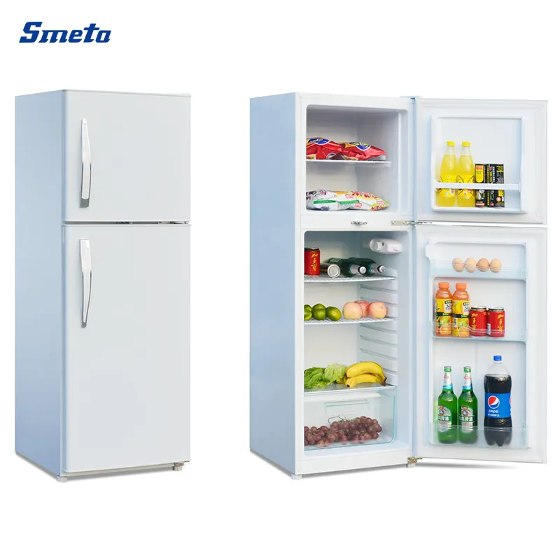 198L Cheap Double Door Fridge Refrigerator with Top Freezer for Sale