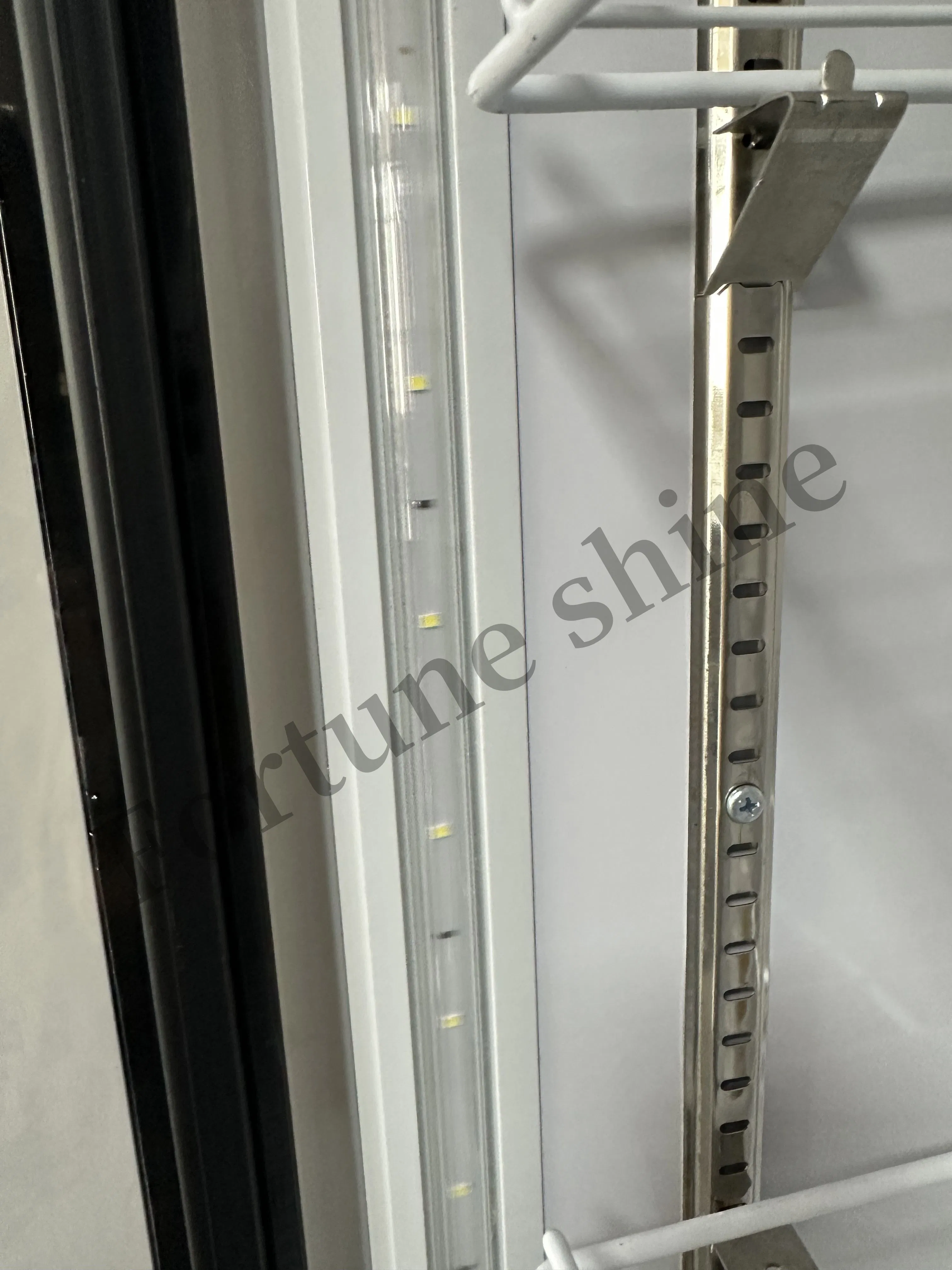 Double Glass Door Vertical Upright Cooler Beverage Refrigerator