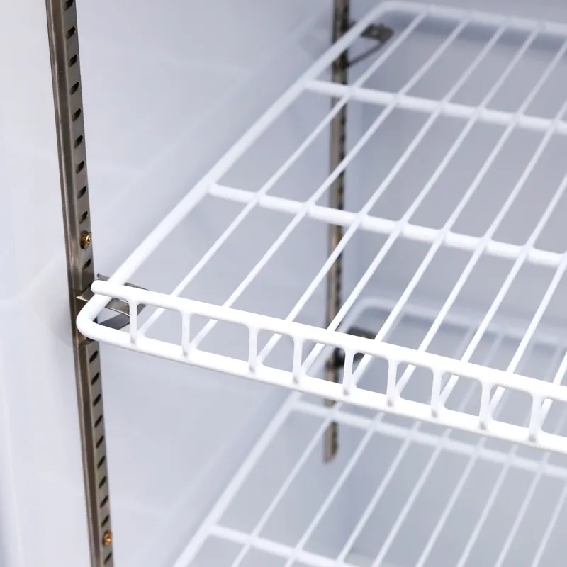 Double Glass Door Vertical Upright Cooler Beverage Refrigerator