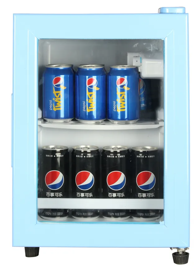 36L Single Glass Door Refrigerators Drink Cool Fridge Portable Mini Fridge