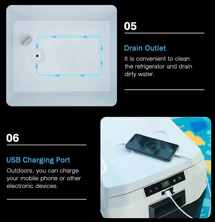 Waycool Alg50L Portable Mini Car Fridge for Camping and Outdoor Use and Truck