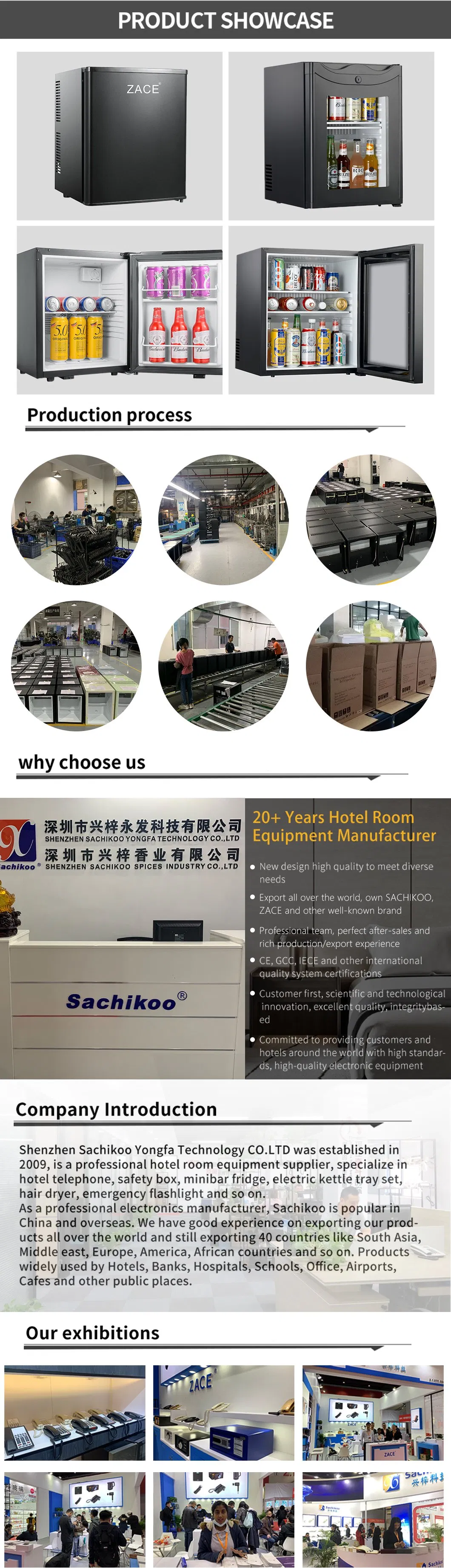 40L Mini Glass Door Refrigerator Portable Electric Compact Bar Fridge Home Hotel Thermoelectric New Condition Cooling