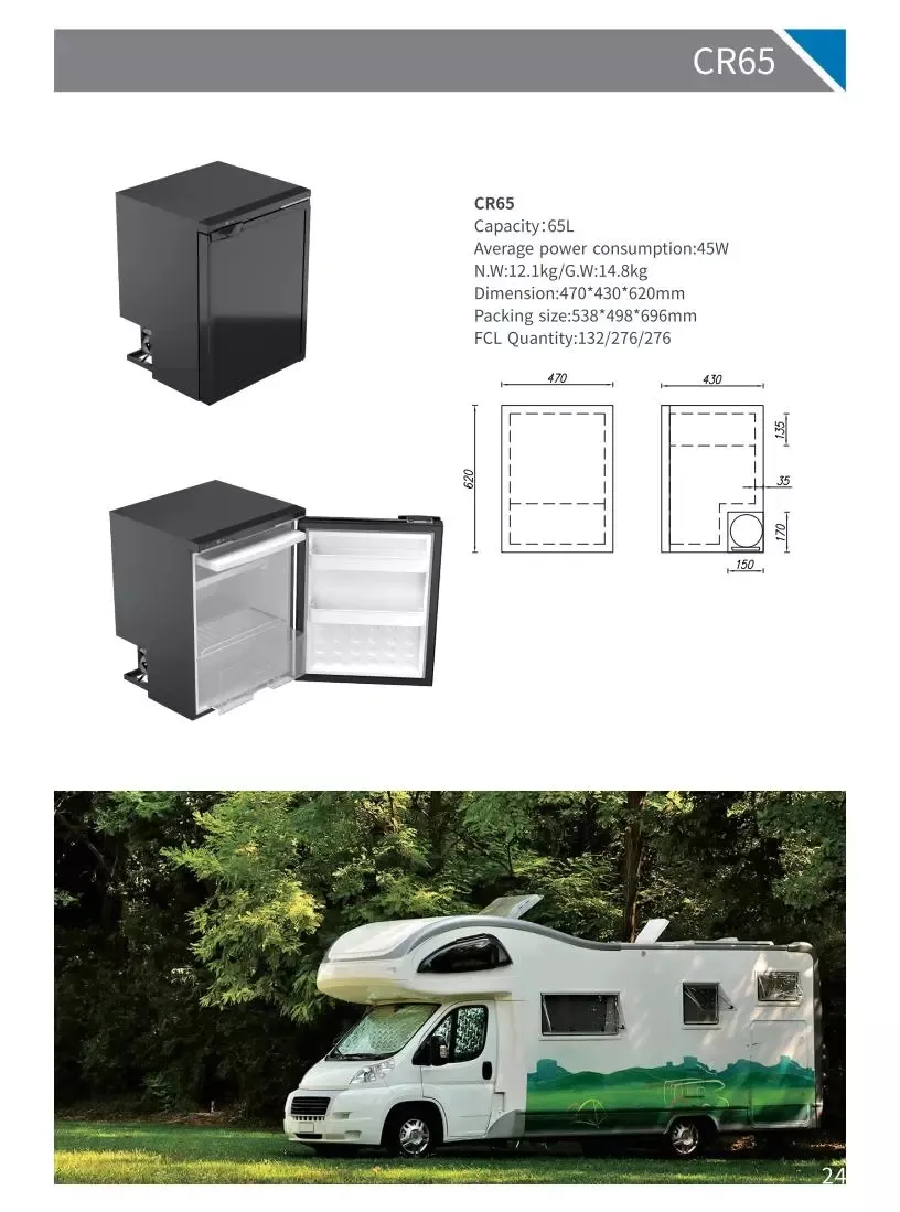 55L Compressor Single Door Car Chest Freezer Household Refrigerator Picnic Outdoor Fridge