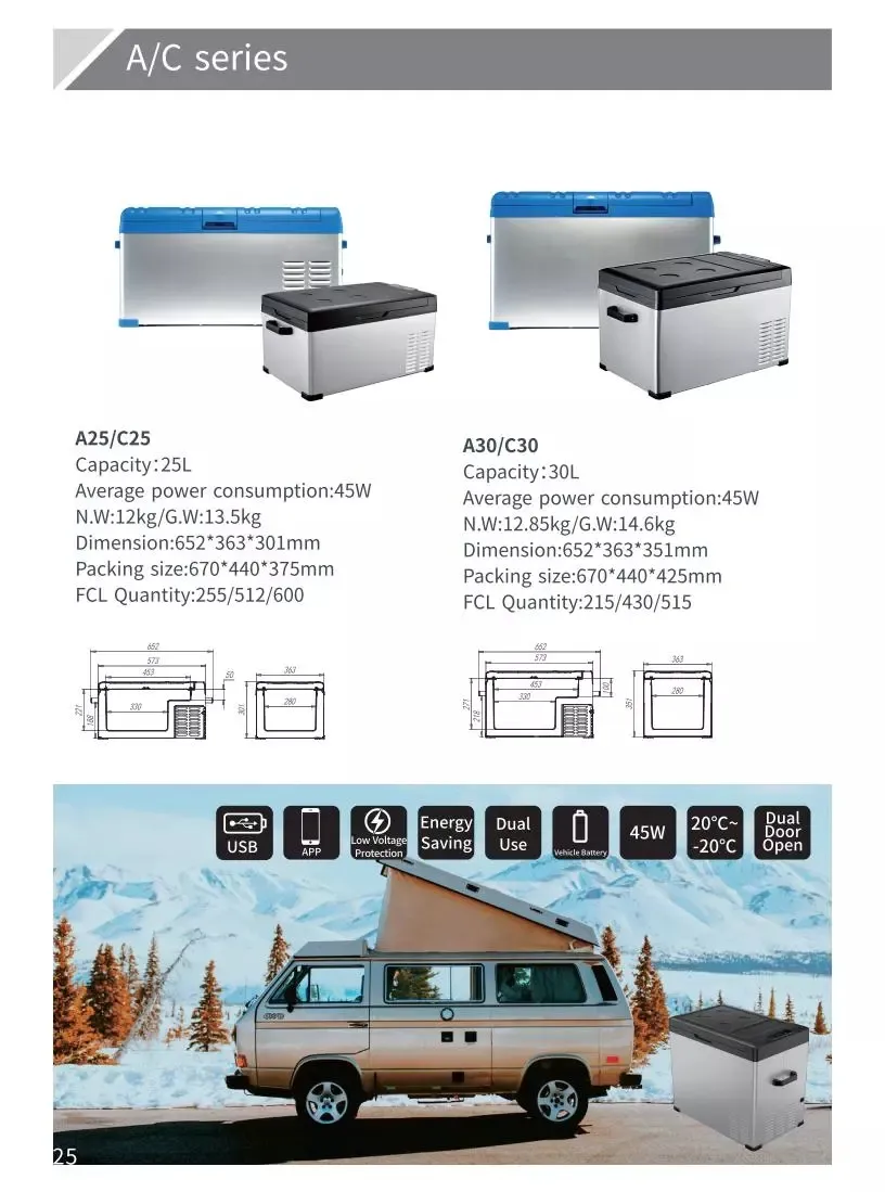 55L Compressor Single Door Car Chest Freezer Household Refrigerator Picnic Outdoor Fridge