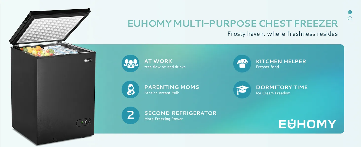 Mini Fridge with Insulated Door Seal and 90L Capacity