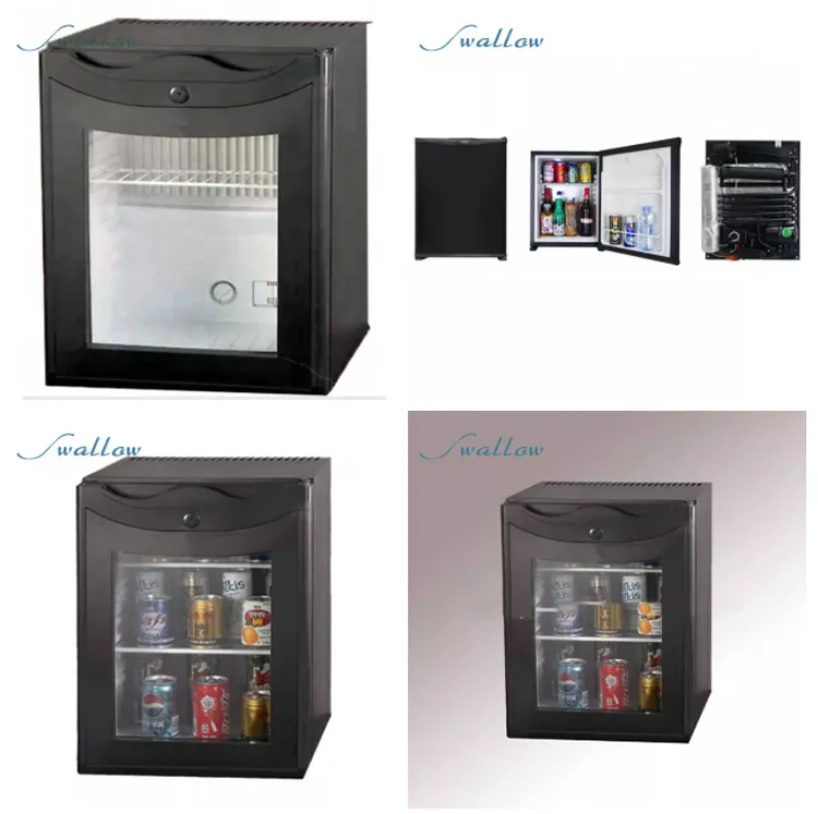 Swallow Hotel Use Small Mini Bar Fridge, View Glass Door Mini Bar Fridge
