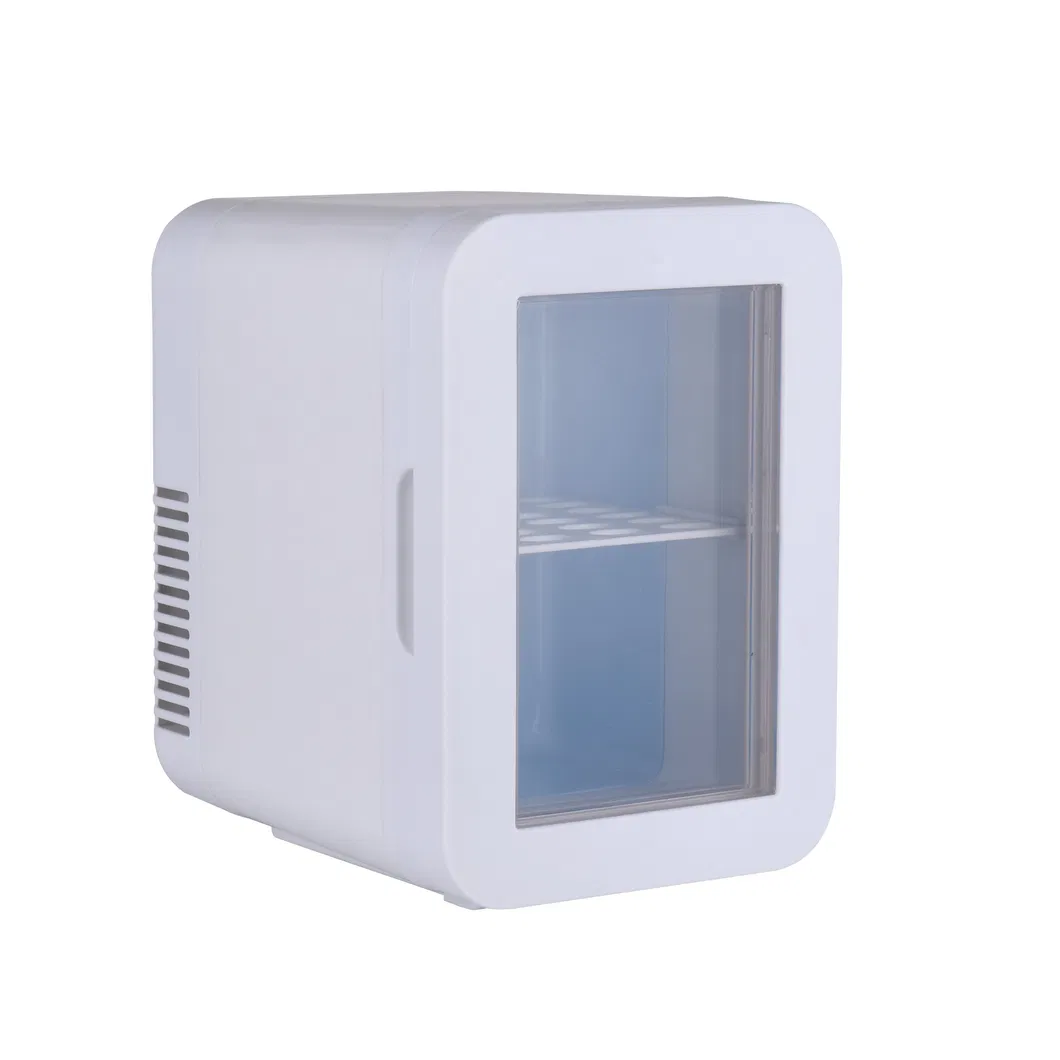 Modern White 5L Household Cosmetic Mini Fridge with Transparent Door