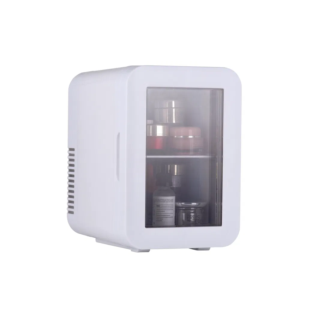 Modern White 5L Household Cosmetic Mini Fridge with Transparent Door