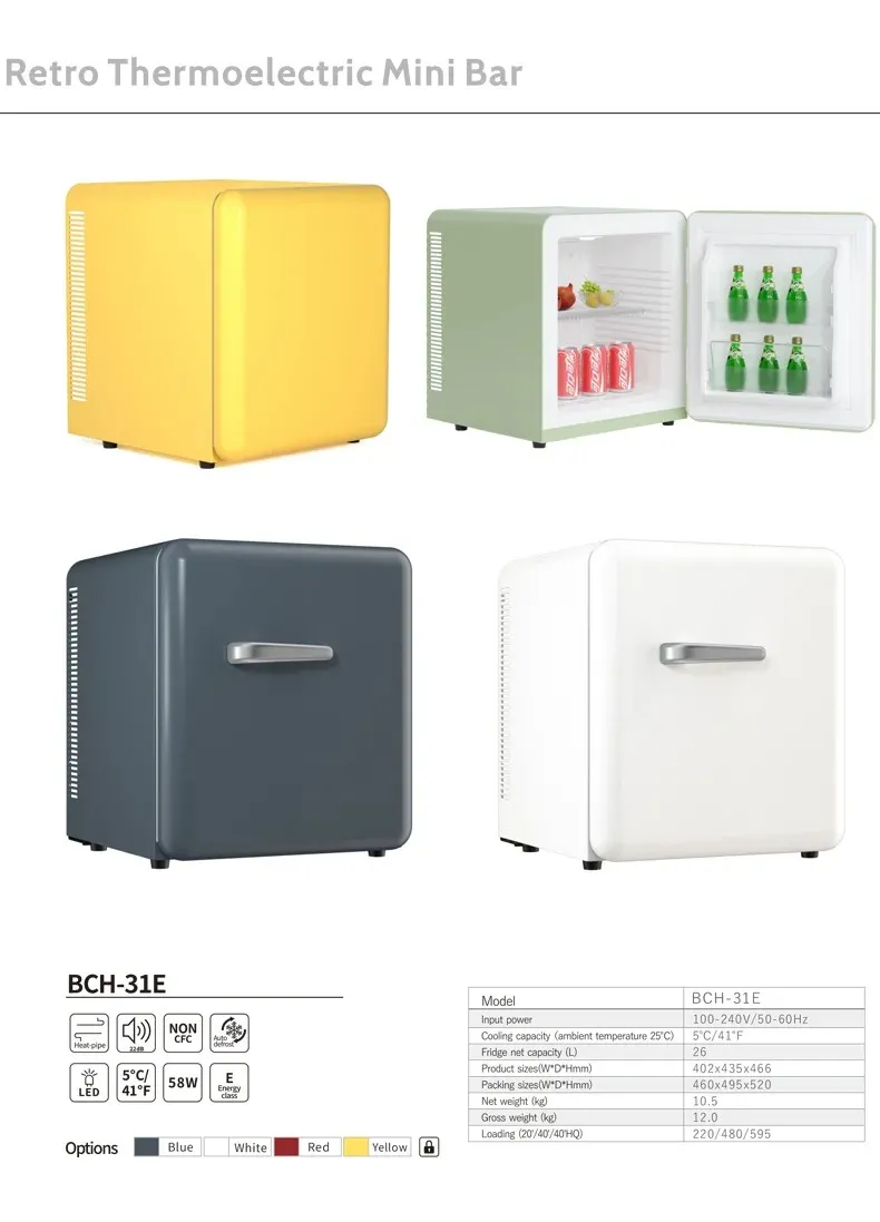 Customer Favorite - Bch - 20b Classic Line Hotel Mini Fridge with 5℃ Temperature and Security Lock, Perfect for Hotel Guest Use