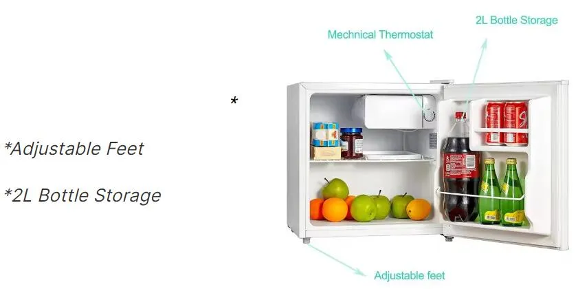 90L Retro Refrigerator Portable Mini Compact Small Fridge