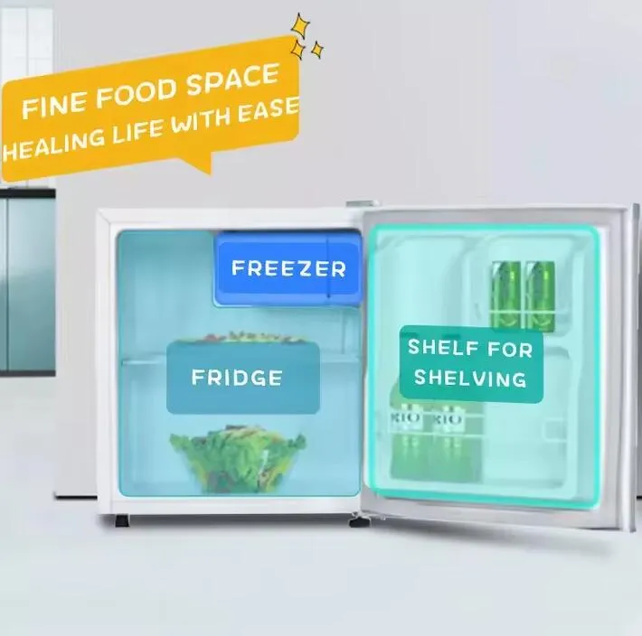 90L Retro Refrigerator Portable Mini Compact Small Fridge