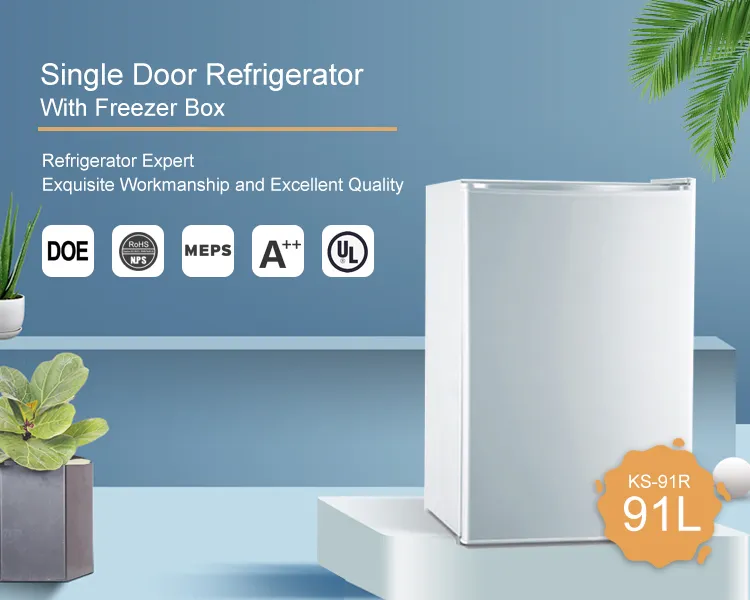 91L SAA Saso Approved Defrost Single Door with Freezer Refrigerator Portable Mini Fridge