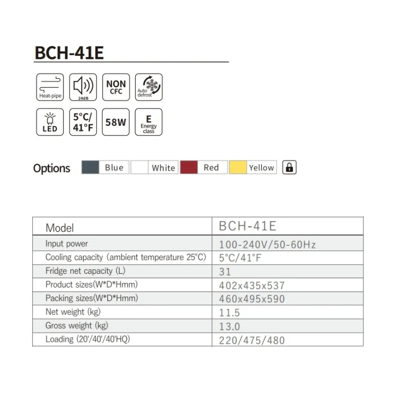 Quiet 85W Energy - Saving Retro Thermoelectric Mini Bar Fridge with Efficient Cooling Stylish Design for Household Kitchen, Bedroom