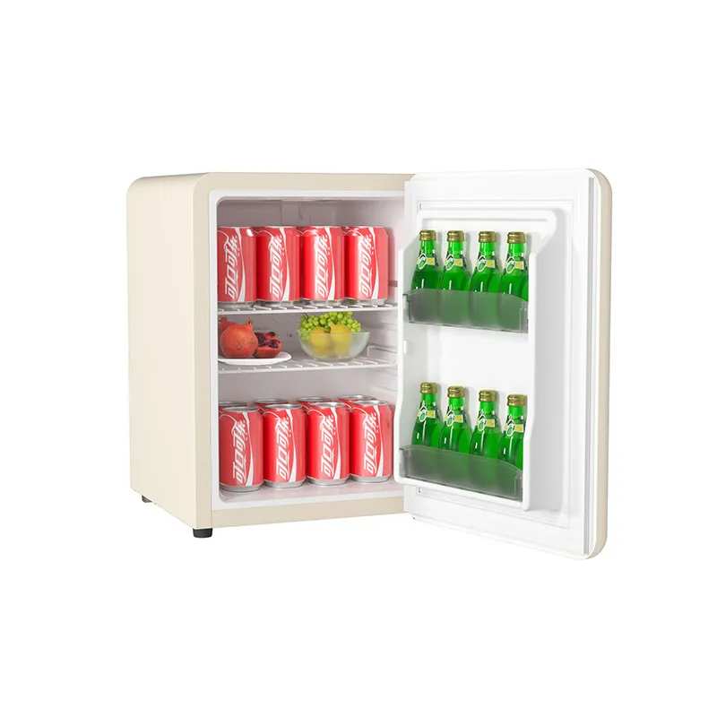 Quiet 85W Energy - Saving Retro Thermoelectric Mini Bar Fridge with Efficient Cooling Stylish Design for Household Kitchen, Bedroom