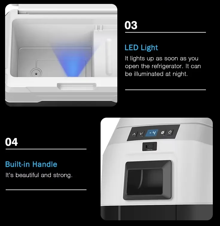Waycool Dual Zones Single Control Digital Fridge Mini Car Fridge for Vegetables/Fruit/Camping/Outdoor/SUV/Travel