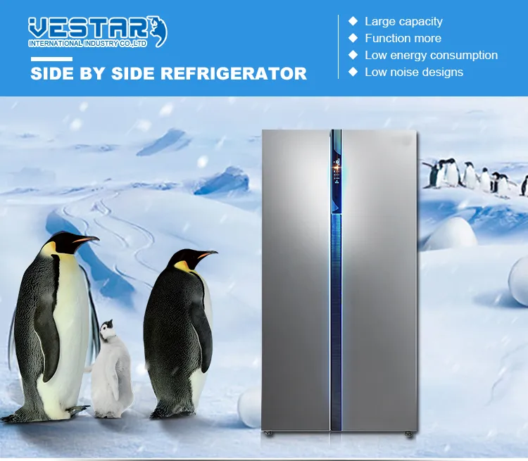 Cross 4 Doors Side by Side Refrigerator Frost Free 436L Commercial Multi Doors Refrigerator