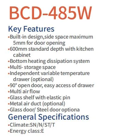 Bcd-485W Multi-Door Fridge Inverter Compressor Frost Free Cross Door Four Door Refrigerator for Home