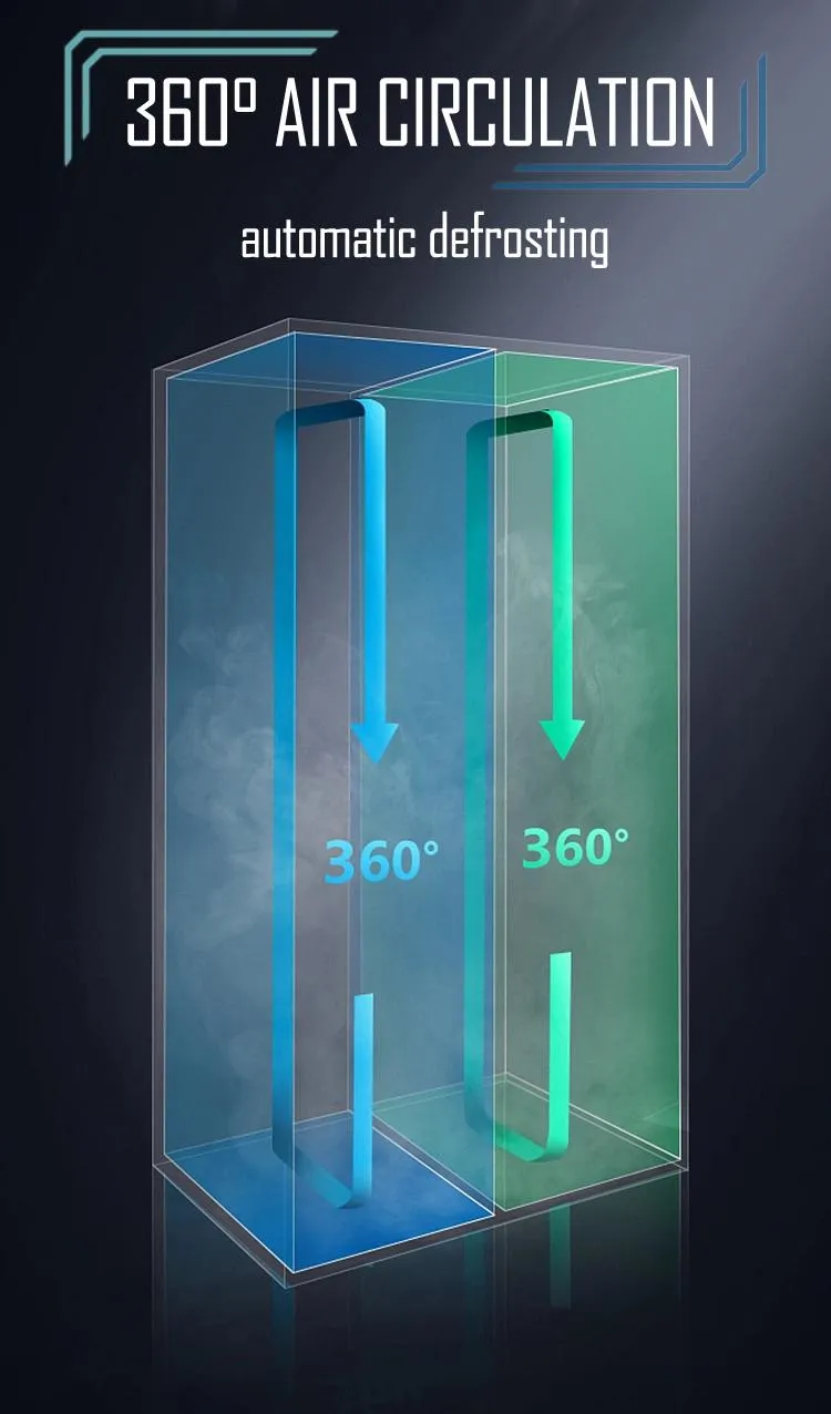 Bcd-458W Multi-Door Fridge Inverter Compressor Frost Free Cross Door Refrigerator for Home