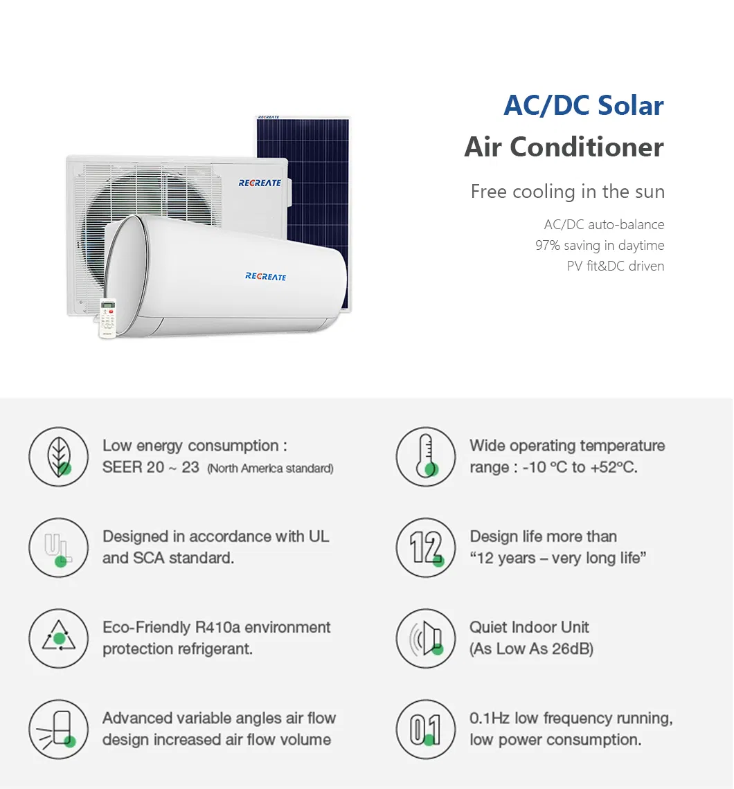 Ceiling Mount Cassette Conditioner Solar Syetem Type Air Conditioner