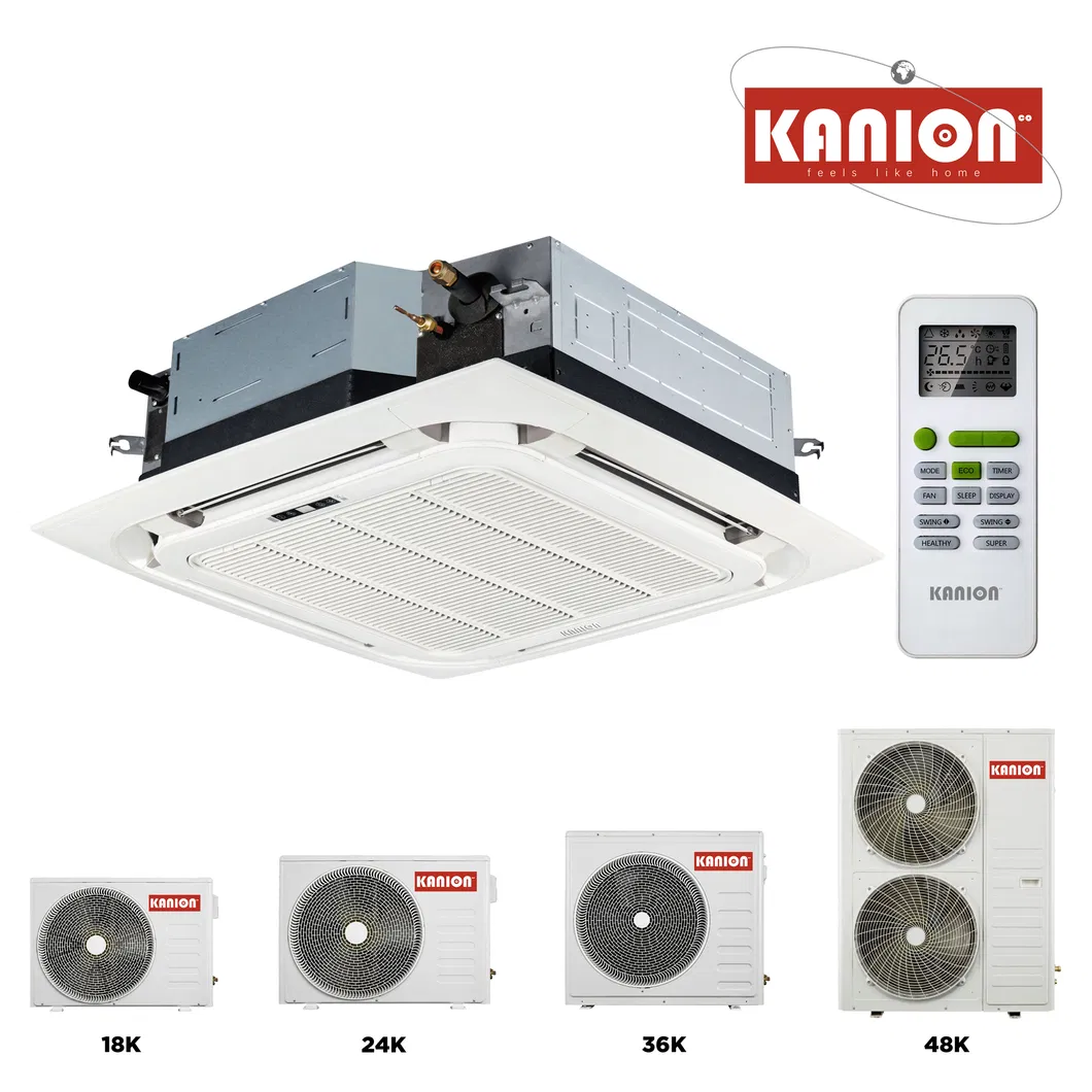 4 Way Ceiling Type Air Conditioner Inverter Split Ceiling Cassette Air Conditioning Split AC Central Cooling Only 60Hz Wholesale Home Klima